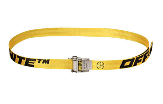 Ремень желтого цвета OFF-WHITE с мини-логотипом, модель OMRB036-R20F42035-6010