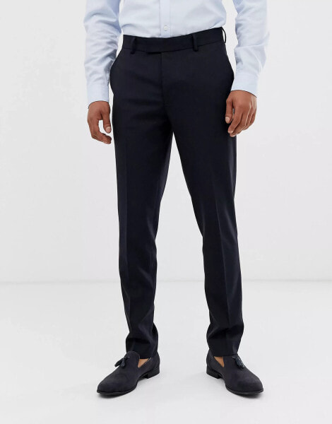 ASOS DESIGN skinny smart trousers in navy