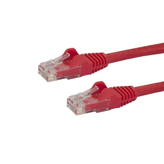 StarTech.com 2m CAT6 Ethernet Cable - Red CAT 6 Gigabit Ethernet Wire -650MHz 100W PoE RJ45 UTP Network/Patch Cord Snagless w/Strain Relief Fluke Tested/Wiring is UL Certified/TIA - 2 m - Cat6 - U/UTP (UTP) - RJ-45 - RJ-45