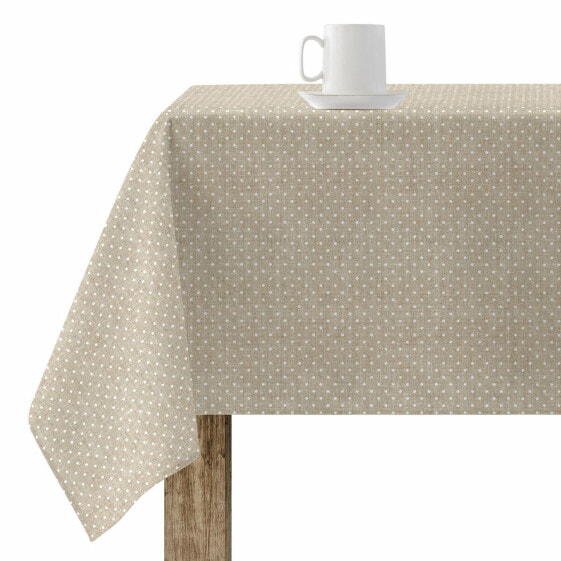 Stain-proof resined tablecloth Belum Plumeti White 250 x 140 cm