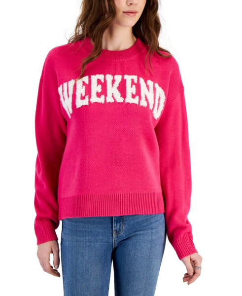 Juniors' Long-Sleeve Sweater