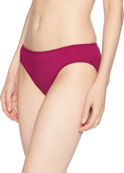 LAUREN RALPH LAUREN Women's 171009 Beach Club Solid Hipster Bottoms Plum Size 4