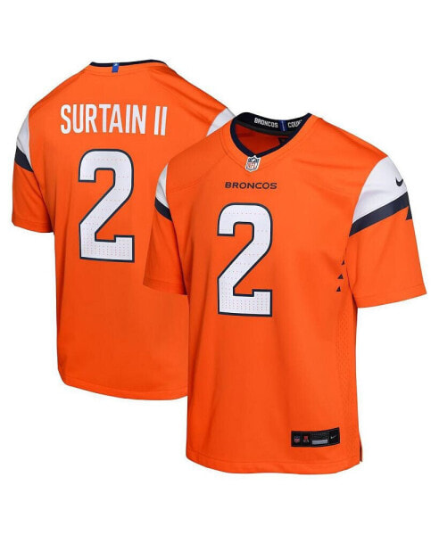 Nike Big Boys and Girls Patrick Surtain II Orange Denver Broncos Game Jersey