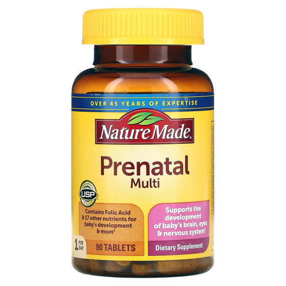 Витамины для женского здоровья Nature Made Prenatal Folic Acid, 90 таблеток