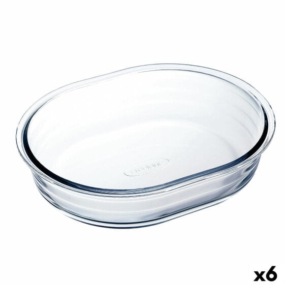 Форма для выпечки Ocuisine Vidrio Cтеклянная Прозрачная Овальная 25 x 20 x 6 cm 6 штук