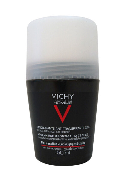 Vichy Homme Roll-On Deodorant for Sensitive Skin Стойкий шариковый дезодорант для чувствительной кожи  50 мл