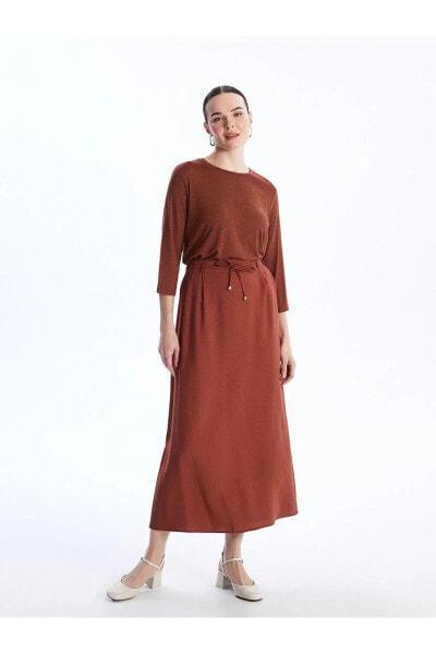 Юбка LC Waikiki Grace Elastic Waist Straight Midi