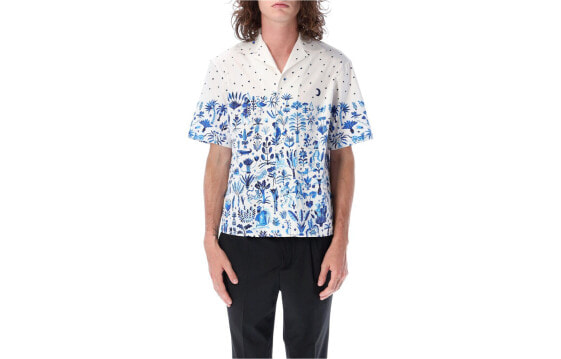 Рубашка мужская белая с коротким рукавом Neil Barrett SS22 BCМ073 SS025S3395