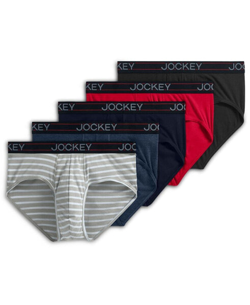 Men's 5-pk. Lightweight Cotton-Blend Logo Briefs