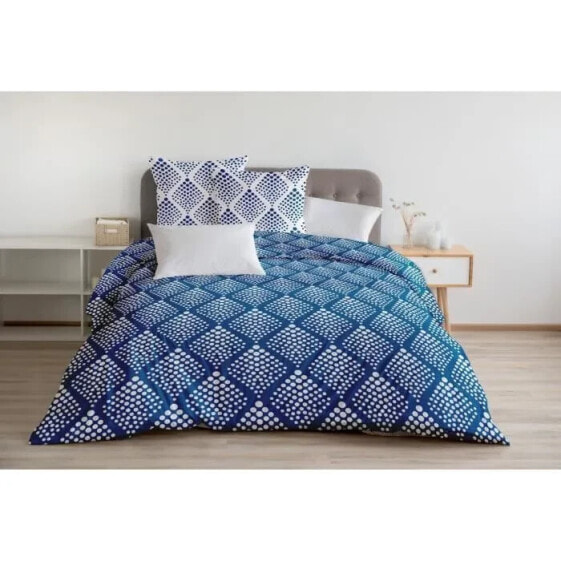 Bettwsche-Set 220 x 240 cm HOME LINGE PASSION FIBULA: Bettbezug + 2 Kissenbezge 100 % Baumwolle, Fadenzahl 57 Blau