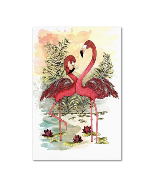 Картина на холсте Trademark Global 'Танец фламинго' 32" x 22" x 2"