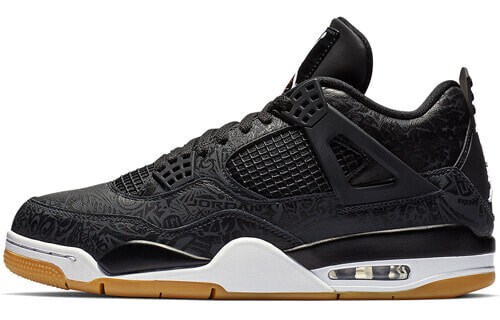 Кроссовки Nike Air Jordan 4 Retro Laser Black Gum (Черный)