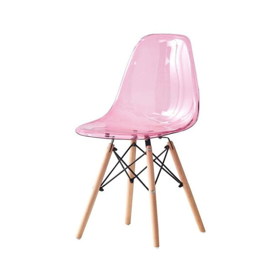 Обеденный стул DKD Home Decor 44 x 46 x 81 cm Натуральный Розовый 30 x 40 cm