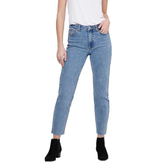 ONLY Emily High Waist Straight Raw Crop Ankle MAE07 jeans