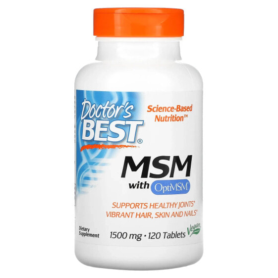 Витаминный комплекс для мышц и суставов Doctor's Best MSM с OptiMSM, 1,500 мг, 120 таблеток