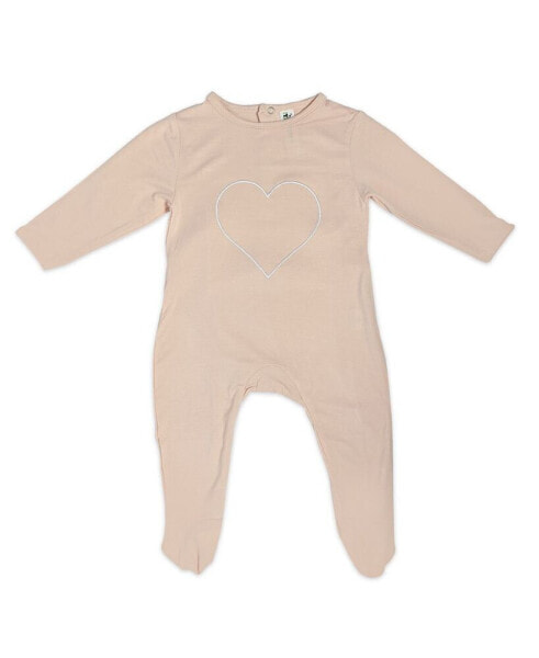 Baby Girls Rayon Long Sleeved Footed Coverall