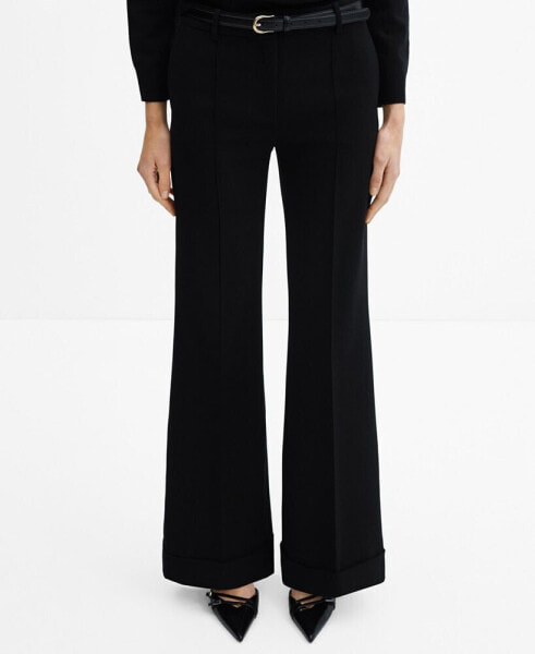 Women's Mid-Rise Flared Pants