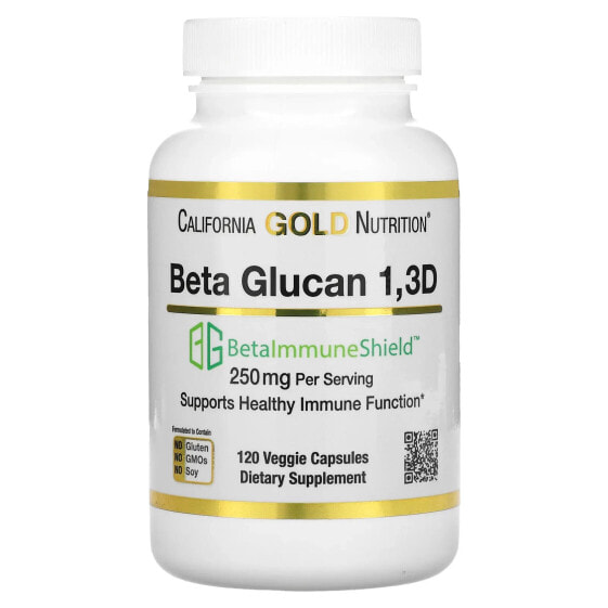 Beta Glucan 1,3D with BetaImmuneShield™, 125 mg, 120 Veggie Capsules