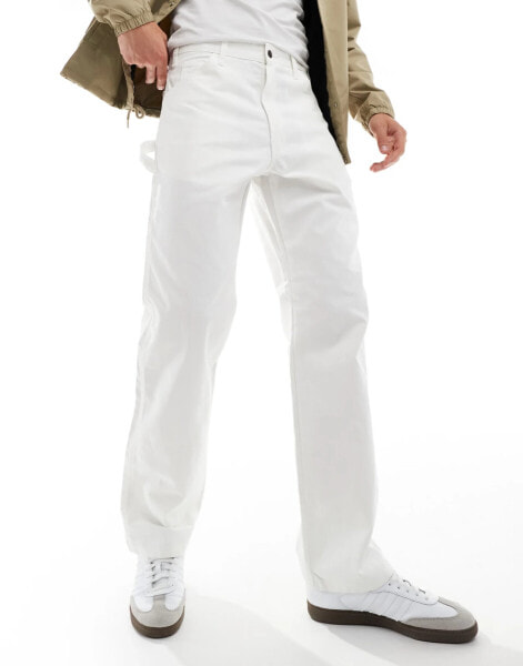 Dickies painter utility carpenter trousers in white