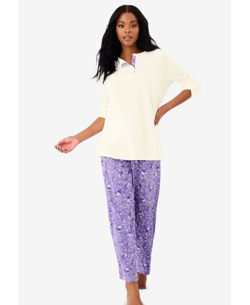 Plus Size Henley PJ Set