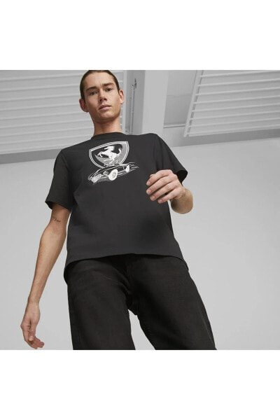 Ferrari Race Big Shield Tee Siyah Erkek/unisex T-shirt