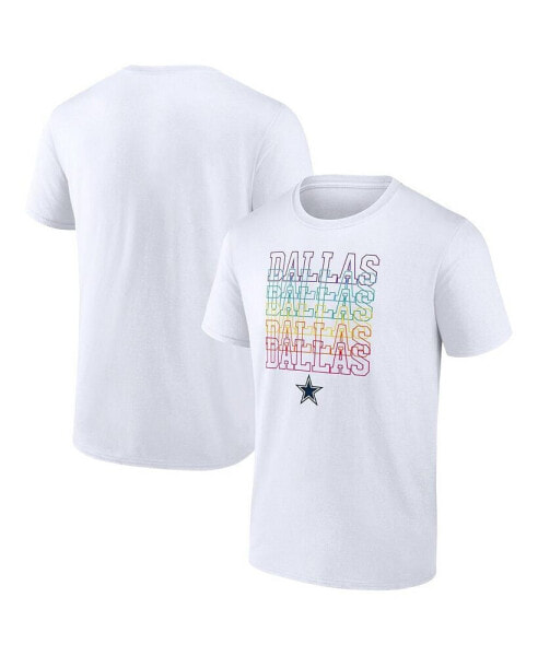 Men's White Dallas Cowboys City Pride Logo T-shirt