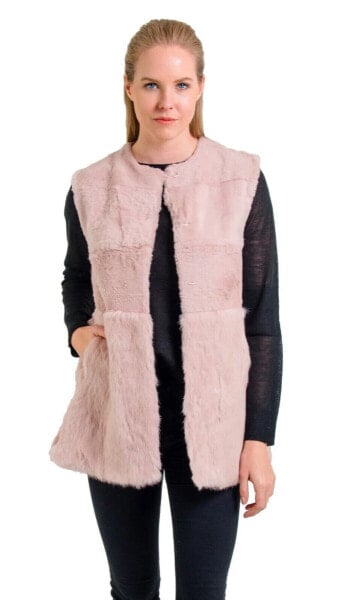 Love Token Stacy Genuine Real Rabbit Fur Vest - LT06-109 MSRP $410.00