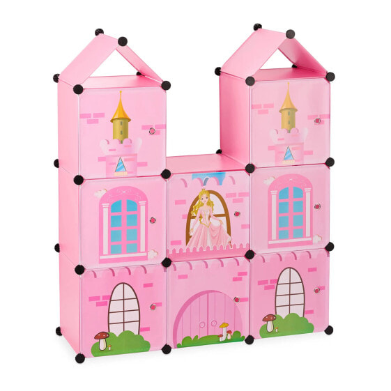 Стеллаж для игрушек с замком Relaxdays "Принцесса в замке"