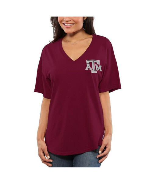Женская блузка Spirit Jersey Maroon Texas A&M Aggies "Oversized T-shirt"