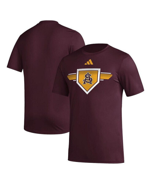 Men's Maroon Arizona State Sun Devils 2023/24 AEROREADY Homeland Plate Pregame T-shirt
