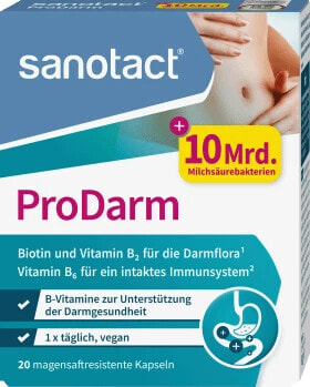 ProDarm + Milchsäurekulturen Kapseln 20 St., 8 g