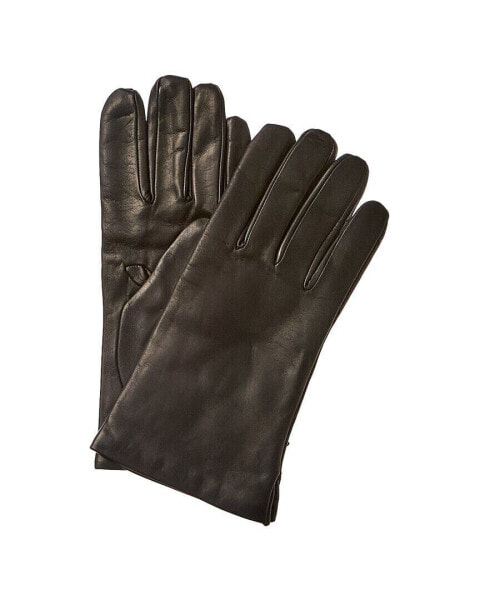 Portolano Wool-Lined Leather Gloves Men's Black 9.5