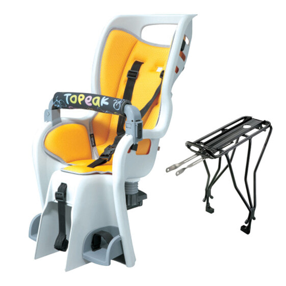 Topeak BabySeat II with Disc Compatible Rack: Yellow