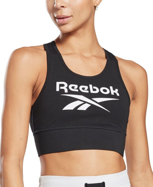 Women's Low Impact Graphic Logo Cotton Sports Bra