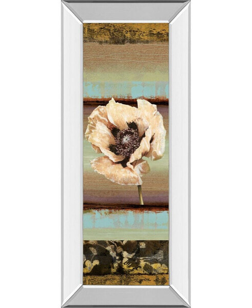 Elemental Poppy I by Selina Werbelow Mirror Framed Print Wall Art - 18" x 42"