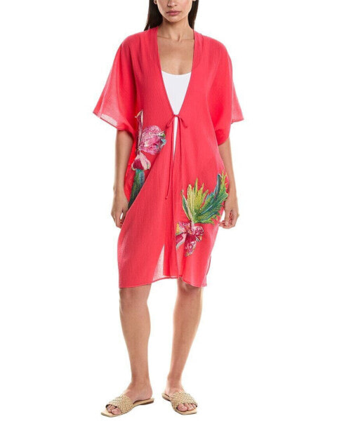 Natori Gauze Applique Cover-Up Women's