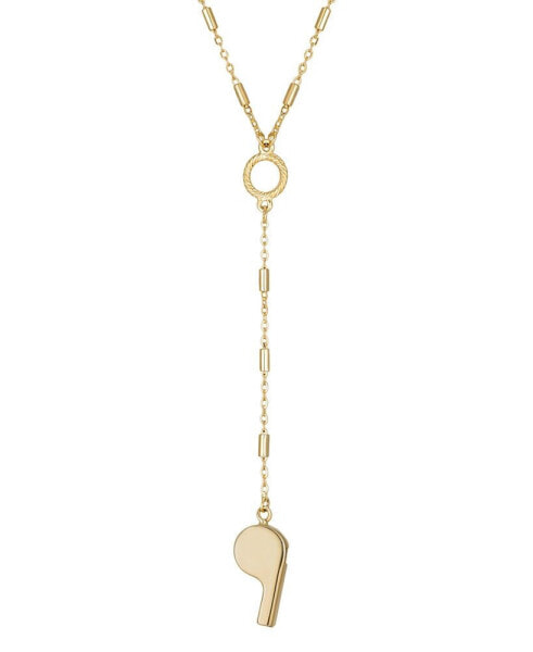 14K Gold-tone Whistle 18" Y-Necklace