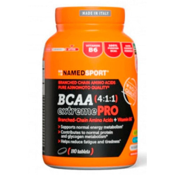 Спортивное питание для спортсменов NAMED SPORT BCAA Extreme Pro 110 штук Вкус нейтральный Таблетки, содержащие аминокислоты Айкопюр Ajipure.