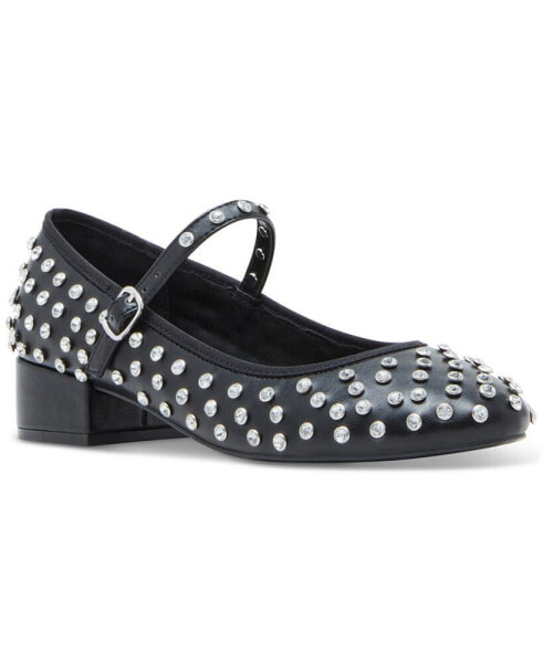 Tutuu-R Block-Heel Mary Jane Flats