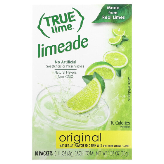 True Lime, Limeade, Original, 10 Packets, 0.11 oz (3 g) Each