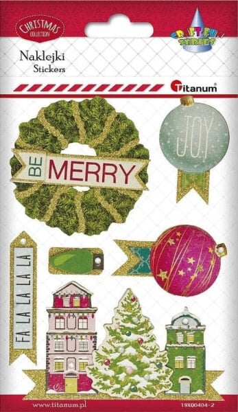 Titanum Wooden Christmas stickers 6 pcs