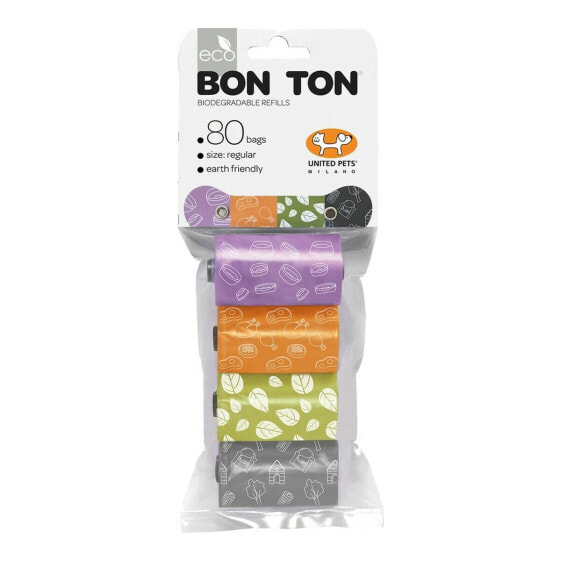 Гигиенические пакеты United Pets Bon Ton Regular Пёс Ассорти цветов (4 x 20 шт.)