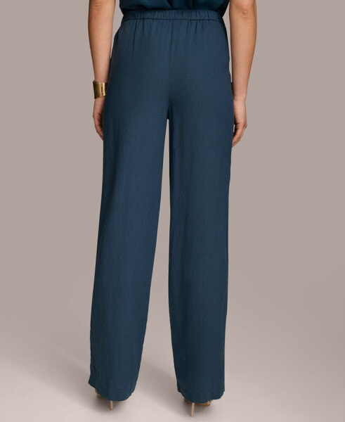 Women's Linen-Blend Drawstring Pants