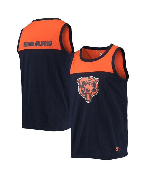 Men's Navy, Orange Chicago Bears Team Touchdown Fashion Tank Top