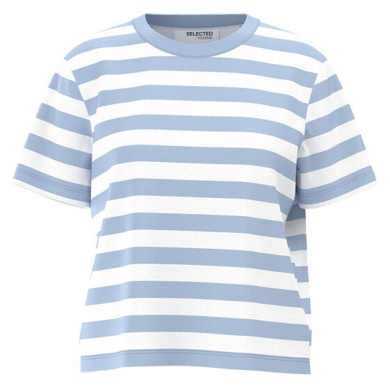 SELECTED Essential Striped Boxy short sleeve T-shirt