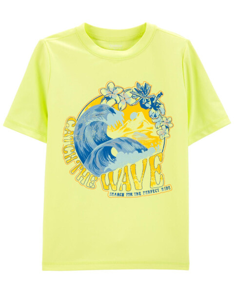 Kid Catch the Wave Short Sleeve Rashguard 5