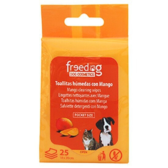 FREEDOG Mango Moist Wipe 25 Units