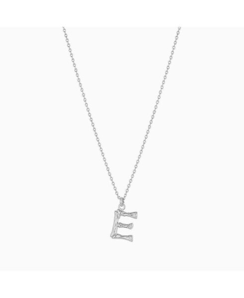 Textured Initial Letter Necklace