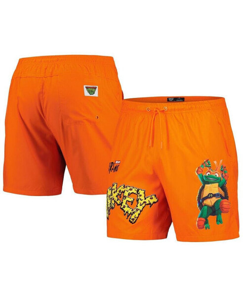 Men's Orange Teenage Mutant Ninja Turtles Mikey Defender Woven Shorts