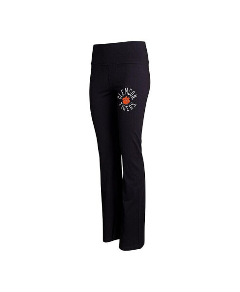 Спортивные брюки Concepts Sport женские черные с принтом Clemson Tigers Enclave Tri-Blend